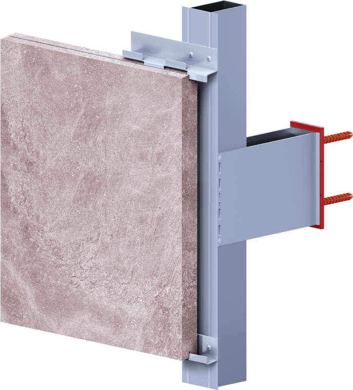 Алюминиевая подсистема для крепления камня